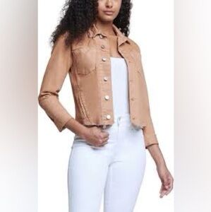 L'AGENCE Rose/Tan Janelle Jean Jacket